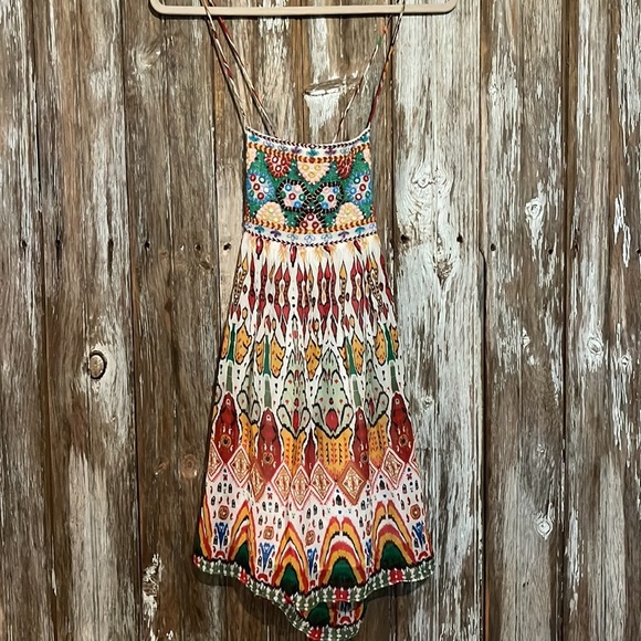 EUC ZARA STRAPY EMBELLISHED FLIRTY MINI DRESS, size small - Picture 4 of 9